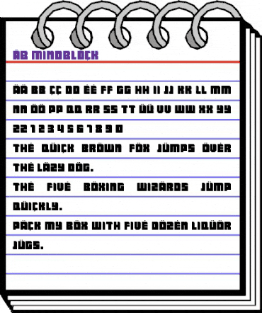 AB Mindblock Regular animated font preview AB Mindblock Regular animated font preview