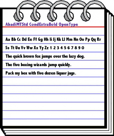 Abadi MT Std Cond Extra Bold animated font preview Abadi MT Std Cond Extra Bold animated font preview