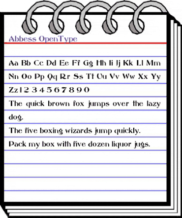 Abbess Regular animated font preview Abbess Regular animated font preview