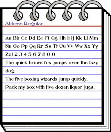 Abbess Regular animated font preview Abbess Regular animated font preview