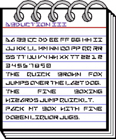 Abduction III Regular animated font preview Abduction III Regular animated font preview