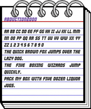 Abduction2000 Regular animated font preview Abduction2000 Regular animated font preview