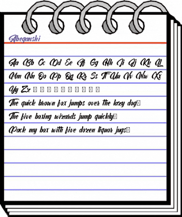 Abeganshi Regular animated font preview Abeganshi Regular animated font preview