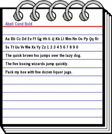 Abell Cond Bold Bold animated font preview