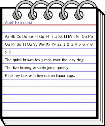 Abell Extended Regular animated font preview Abell Extended Regular animated font preview