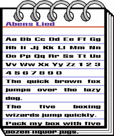 Abens Lied Regular animated font preview Abens Lied Regular animated font preview