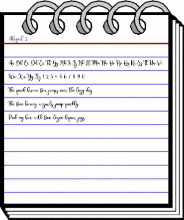 Abigail 2 2 animated font preview