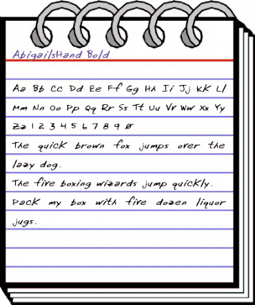 AbigailsHand Bold animated font preview AbigailsHand Bold animated font preview