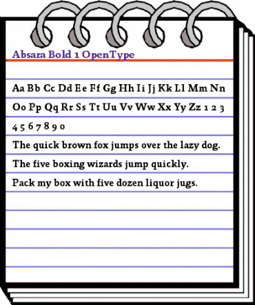 Absara Bold animated font preview