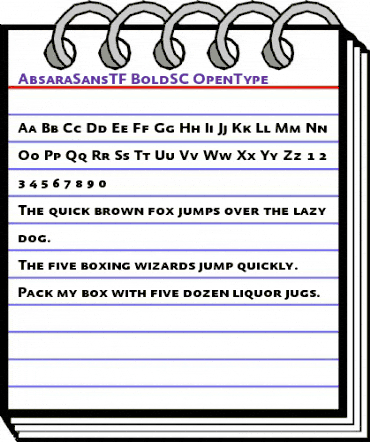 AbsaraSansTF-BoldSC Regular animated font preview