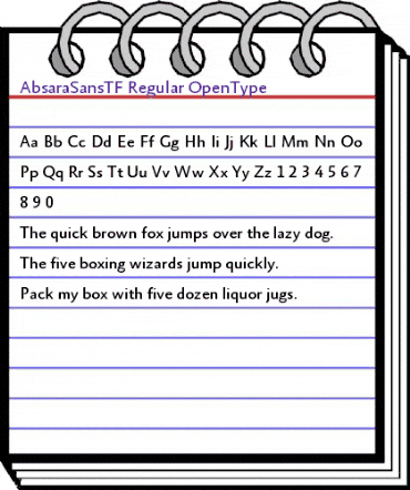 AbsaraSansTF-Regular Regular animated font preview AbsaraSansTF-Regular Regular animated font preview