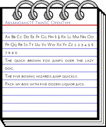 AbsaraSansTF-ThinSC Regular animated font preview AbsaraSansTF-ThinSC Regular animated font preview