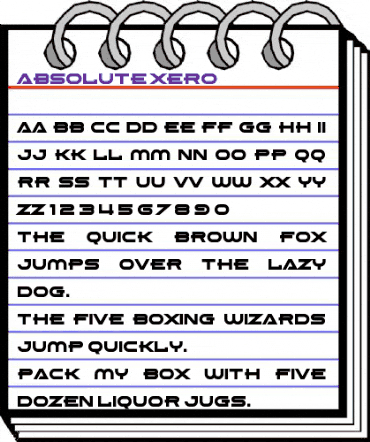 Absolute Xero Regular animated font preview Absolute Xero Regular animated font preview