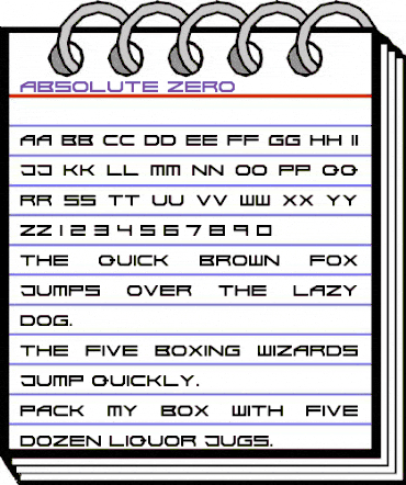 Absolute Zero Regular animated font preview Absolute Zero Regular animated font preview