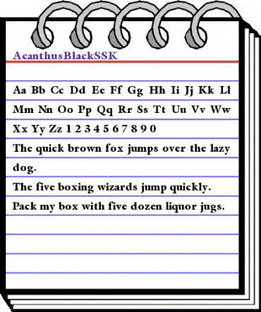 AcanthusBlackSSK Regular animated font preview AcanthusBlackSSK Regular animated font preview
