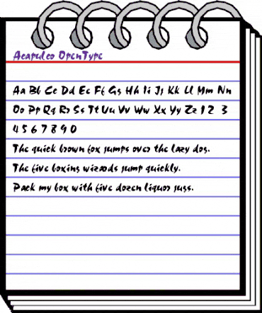 Acapulco Regular animated font preview Acapulco Regular animated font preview