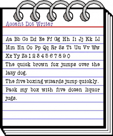 Accent Dot Writer Regular animated font preview Accent Dot Writer Regular animated font preview
