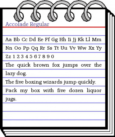 Accolade Regular animated font preview Accolade Regular animated font preview