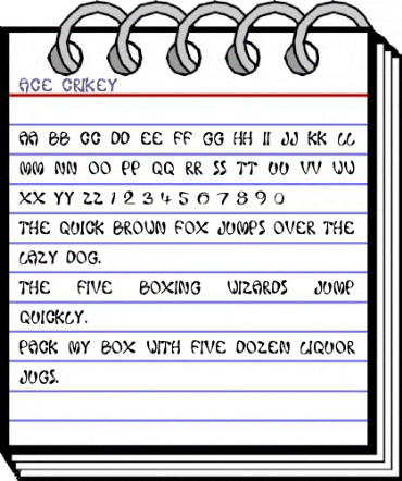 Ace Crikey Regular animated font preview Ace Crikey Regular animated font preview