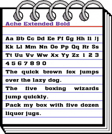 Ache Extended Bold animated font preview Ache Extended Bold animated font preview