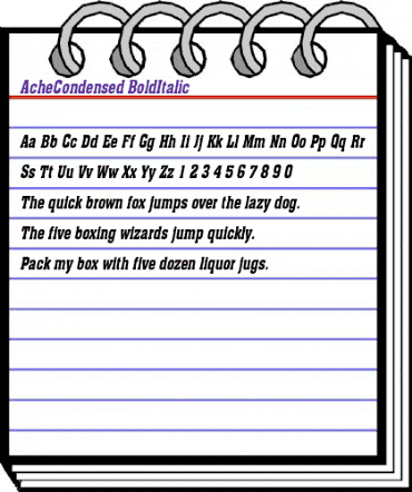 AcheCondensed BoldItalic animated font preview AcheCondensed BoldItalic animated font preview