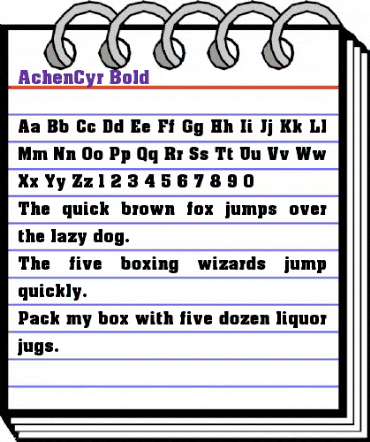 AchenCyr Bold animated font preview