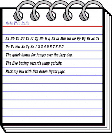 AcheThin Italic animated font preview AcheThin Italic animated font preview