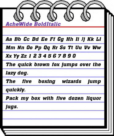 AcheWide BoldItalic animated font preview AcheWide BoldItalic animated font preview
