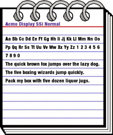Acmo Display SSi Normal animated font preview Acmo Display SSi Normal animated font preview