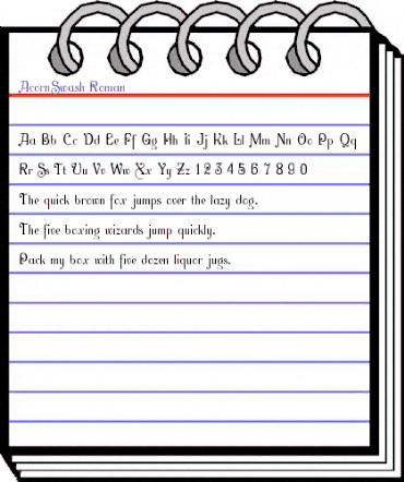 AcornSwash Roman animated font preview AcornSwash Roman animated font preview