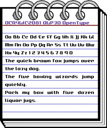 ACRYLIC2081 ALP30 animated font preview ACRYLIC2081 ALP30 animated font preview