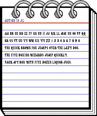 Action Is JL Regular animated font preview