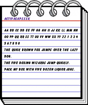 ActivaCapsSSK Regular animated font preview ActivaCapsSSK Regular animated font preview