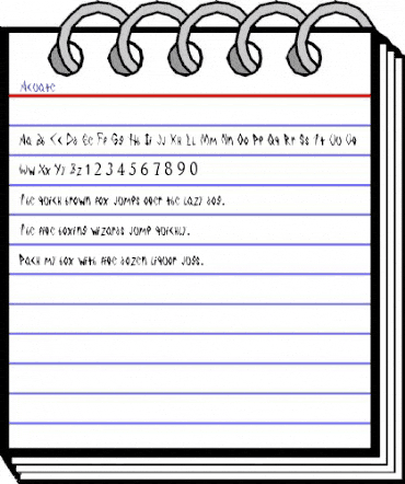 Acuate Regular animated font preview