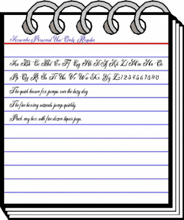 Acuentre Personal Use Only Regular animated font preview