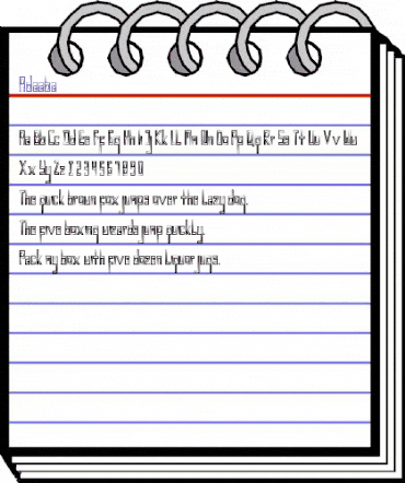 Adaaba Regular animated font preview