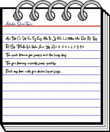 Adabe Regular animated font preview Adabe Regular animated font preview