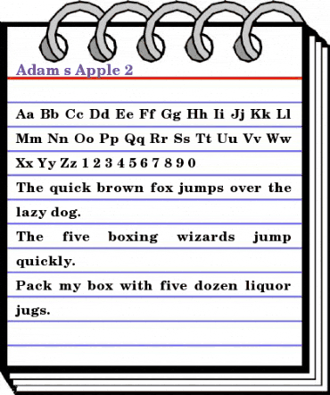 Adam's Apple 2 Regular animated font preview
