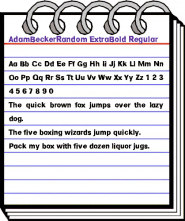AdamBeckerRandom-ExtraBold Regular animated font preview AdamBeckerRandom-ExtraBold Regular animated font preview