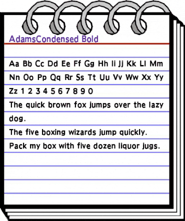 AdamsCondensed Bold animated font preview AdamsCondensed Bold animated font preview
