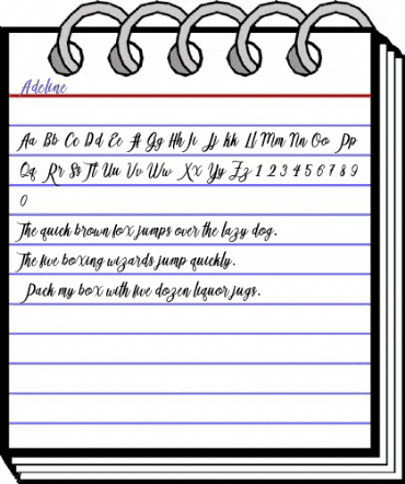 Adeline Regular animated font preview Adeline Regular animated font preview