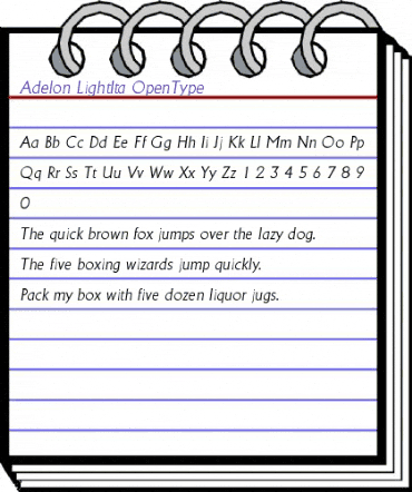 Adelon-LightIta Regular animated font preview Adelon-LightIta Regular animated font preview