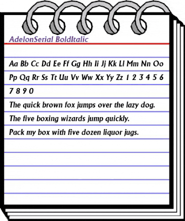 AdelonSerial BoldItalic animated font preview AdelonSerial BoldItalic animated font preview