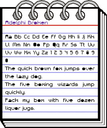 Adelphi Broken Regular animated font preview Adelphi Broken Regular animated font preview