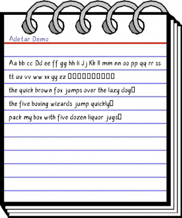 Adetar Demo animated font preview