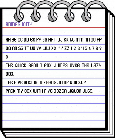 Adidas Unity Regular animated font preview Adidas Unity Regular animated font preview