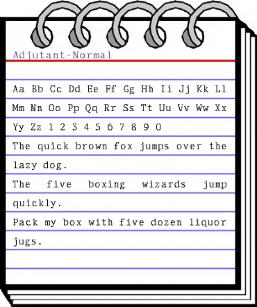Adjutant-Normal Regular animated font preview Adjutant-Normal Regular animated font preview