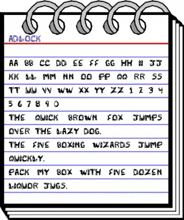 adlock Regular animated font preview