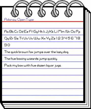 Adonay Regular animated font preview Adonay Regular animated font preview