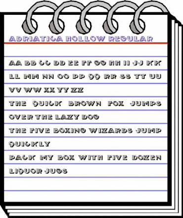 Adriatica Hollow Regular animated font preview Adriatica Hollow Regular animated font preview